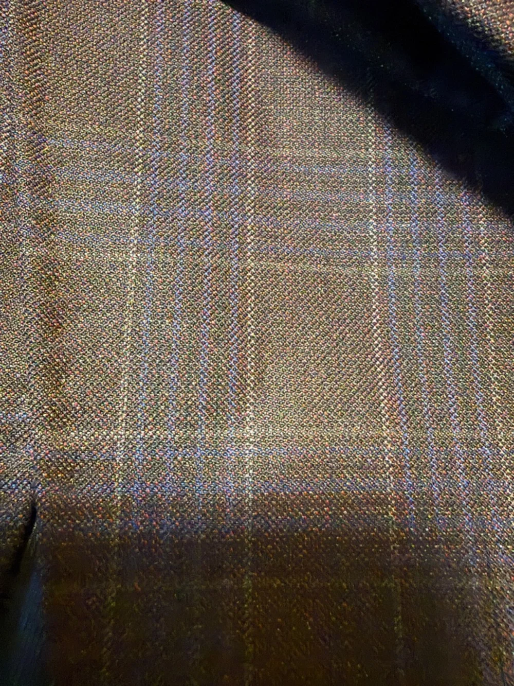 Byron British Style Wool Sport Coat 42R Plaid Blazer Italy Fabric Blue Purple
